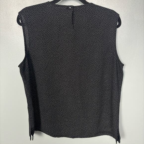 Vintage Pendleton Women’s Black Sleeveless Top Dotted 14 Tall - Picture 4 of 5